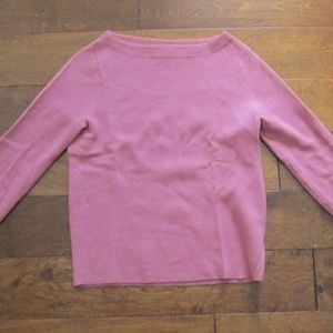 J. Crew XS boat-neck pink sweater